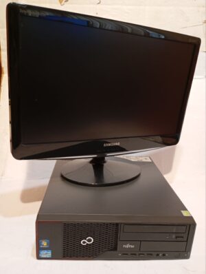 Комплект ПК Б-клас: Fujitsu Esprimo E700 E85+ SFF / Intel Core i5-2400 (4 ядра по 3.1 - 3.4 GHz) / 8 GB DDR3 / 500 GB HDD / Intel HD Graphics 2000 / DVD-RW + Монітор Samsung SyncMaster B2230N / 22" (1920x1080) TN / VGA