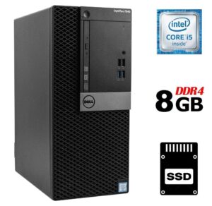 Комп'ютер Dell OptiPlex 7040 Tower / Intel Core i5-6500 (4 ядра по 3.2 -3.6 GHz) / 8 GB DDR4 / 240 GB SSD / Intel HD Graphics 530 / 240W / DVD-RW / DisplayPort / HDMI