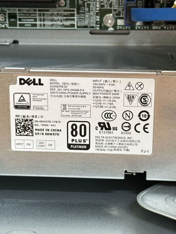 Комп'ютер Dell OptiPlex 7040 Tower / Intel Core i5-6500 (4 ядра по 3.2 -3.6 GHz) / 8 GB DDR4 / no HDD / Intel HD Graphics 530 / 240W / DVD-RW / DisplayPort / HDMI - Зображення 11