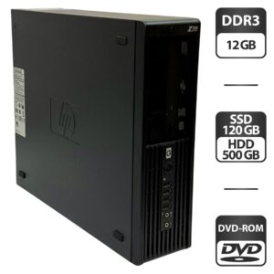 Робоча станція HP Z200 Workstation SFF / Intel Core i5-660 (2 (4) ядра по 3.3 - 3.6 GHz) / 12 GB DDR3 / 120 GB SSD + 500 GB HDD / Intel HD Graphics / DVD-ROM