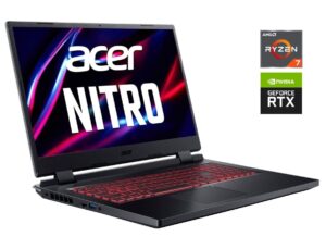 Ігровий ноутбук Acer Nitro 5 AN517-42-R85S / 17.3" (1920x1080) IPS / AMD Ryzen 7 6800H (8 (16) ядер по 3.2 - 4.7 GHz) / 32 GB DDR5 / 960 GB SSD / nVidia GeForce RTX 3060, 6 GB GDDR6, 192-bit / WebCam
