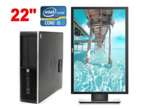 Комплект ПК Б-клас: HP Compaq Pro 6300 SFF / Intel Core i5-3570 (4 ядра по 3.4 - 3.8 GHz) / 8 GB DDR3 / 500 GB HDD / Intel HD Graphics 2500 + Монітор Dell P2214Hb / 22" (1920x1080) IPS / 1x DP, 1x DVI, 1x VGA, 4x USB 2.0 / VESA 100x100 / Pivot