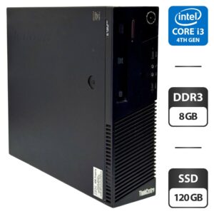 Неттоп Lenovo ThinkCentre M93p Tiny USFF / Intel Core i3-4130 (2 (4) ядра по 3.4 GHz) / 8 GB DDR3 / 120 GB SSD / Intel HD Graphics 4400 / DVD-ROM