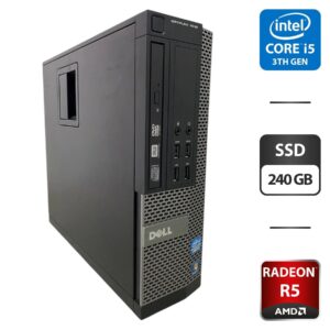 Комп'ютер Dell OptiPlex 7010 SFF / Intel Core i5-3470 (4 ядра по 3.2 - 3.6 GHz) / 8 GB DDR3 / 240 GB SSD / AMD Radeon R5 240, 1 GB GDDR3, 64-bit / DVD-ROM