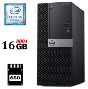 Комп'ютер Dell OptiPlex 7050 Tower / Intel Core i5-7500 (4 ядра по 3.4 - 3.8 GHz) / 16 GB DDR4 / 500 GB SSD / Intel HD Graphics 630 / 240W / HDMI / DisplayPort