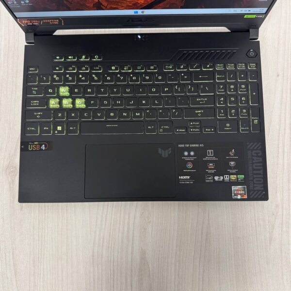 Ігровий ноутбук Asus TUF Gaming A15 FA507NV / 15.6" (1920x1080) IPS / AMD Ryzen 7 7735HS (8 (16) ядер по 3.2 - 4.75 GHz) / 16 GB DDR5 / 1000 GB SSD NVMe / nVidia GeForce RTX 4060, 8 GB GDDR6, 128-bit / WebCam - Зображення 7