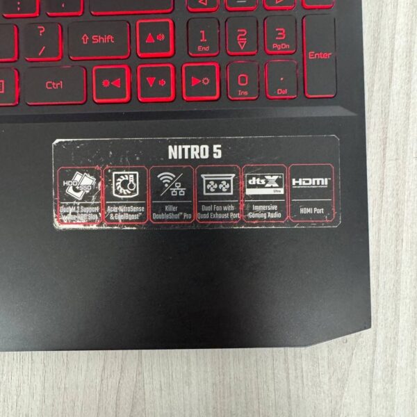 Ігровий ноутбук Б-клас Acer Nitro 5 AN515-55 / 15.6" (1920x1080) IPS / Intel Core i5-11400H (6 (12) ядeр по 2.7 - 4.5 GHz) / 16 GB DDR4 / 512 GB SSD NVMe / nVidia GeForce RTX 3050 Ti, 4 GB GDDR6, 128-bit / WebCam - Зображення 9