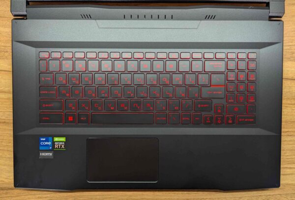 Ігровий ноутбук MSI MS-17L3 / 17.3" (1920x1080) IPS / Intel Core i7-12700H (14 (20) ядер по 3.5 - 4.7 GHz) / 16 GB DDR4 / 512 GB SSD / nVidia GeForce RTX 3060, 6 GB GDDR6, 192-bit / WebCam / Windows 11 - Зображення 3