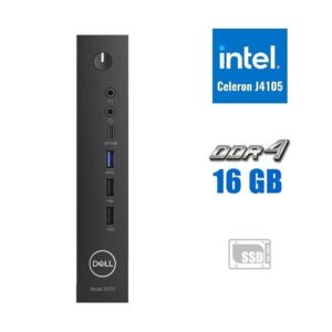 Неттоп Dell WYSE 5070 USFF / Intel Celeron J4105 (4 ядра по 1.5 - 2.5 GHz) / 16 GB DDR4 / 256 GB SSD M.2 / Intel UHD Graphics 600 / 65W / WiFi / Com Port / Windows 11 Pro + Клавіатура, мишка