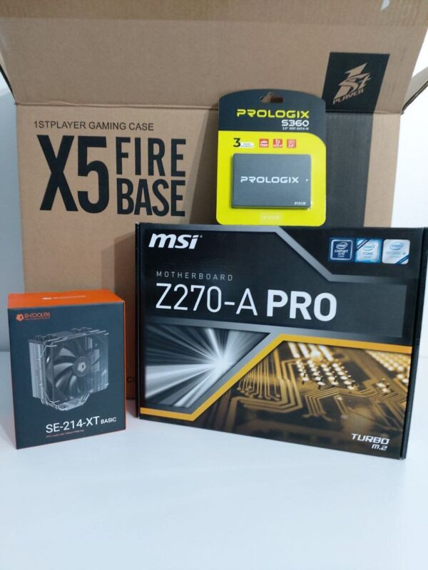 Ігровий ПК 1stPlayer X5 Firebase Tower / Intel Xeon E3-1240 v6 (аналог Intel Core i7-6700) (4 (8) ядер по 3.7 - 4.1 GHz) / 16 GB DDR4 / 128 GB SSD M.2 + 512 GB SSD / AMD Radeon RX 580, 8 GB GDDR5, 256-bit / 500W + Кабелі DVI та живлення - Зображення 7