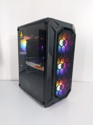 Ігровий ПК 1stPlayer X6 Fire Base Tower / Intel Xeon E3-1270 v6 (аналог Intel Core i7-6700) (4 (8) ядра по 3.8 - 4.2 GHz) / 16 GB DDR4 / 128 GB SSD M.2 + 512 GB SSD / nVidia GeForce GTX 1080 Ti, 11 GB GDDR5X, 352-bit / 600W + Кабелі, перехідник