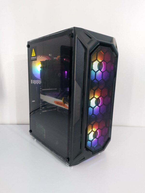 Ігровий ПК 1stPlayer X6 Fire Base Tower / Intel Xeon E3-1270 v6 (аналог Intel Core i7-6700) (4 (8) ядра по 3.8 - 4.2 GHz) / 16 GB DDR4 / 128 GB SSD M.2 + 512 GB SSD / nVidia GeForce GTX 1080 Ti, 11 GB GDDR5X, 352-bit / 600W + Кабелі, перехідник
