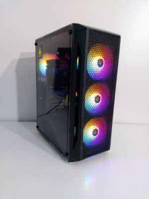 Ігровий ПК 1stPlayer X5 Firebase Tower / Intel Xeon E3-1240 v6 (аналог Intel Core i7-6700) (4 (8) ядер по 3.7 - 4.1 GHz) / 16 GB DDR4 / 128 GB SSD M.2 + 512 GB SSD / AMD Radeon RX 580, 8 GB GDDR5, 256-bit / 500W + Кабелі DVI та живлення