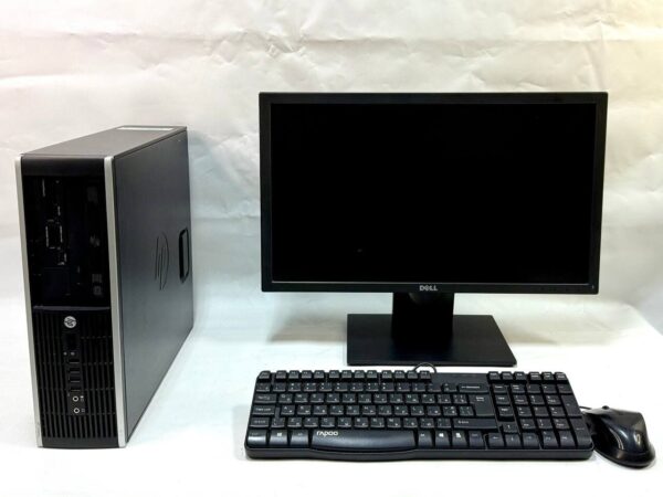 Комплект ПК: HP Compaq 8200 Elite SFF / Intel Core i7-2600 (4 (8) ядра по 3.4 - 3.8 GHz) / 16 GB DDR3 / 120 GB SSD + 500 GB HDD / Intel HD Graphics 2000 / DVD-ROM + Монітор Б-клас Dell E2216HF Black / 22" (1920x1080) TN + Клавіатура, мишка, кабелі