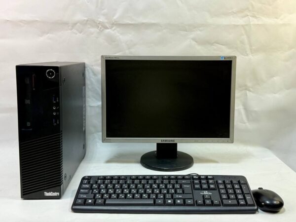 Комплект ПК: неттоп Lenovo ThinkCentre M93p Tiny USFF / Intel Core i3-4130 (2 (4) ядра по 3.4 GHz) / 8 GB DDR3 / 500 GB HDD / Intel HD Graphics 4400 / DVD-ROM + Монітор Б-клаc Samsung SyncMaster 943NW / 19" (1440x900) TN + Клавіатура, мишка, кабелі