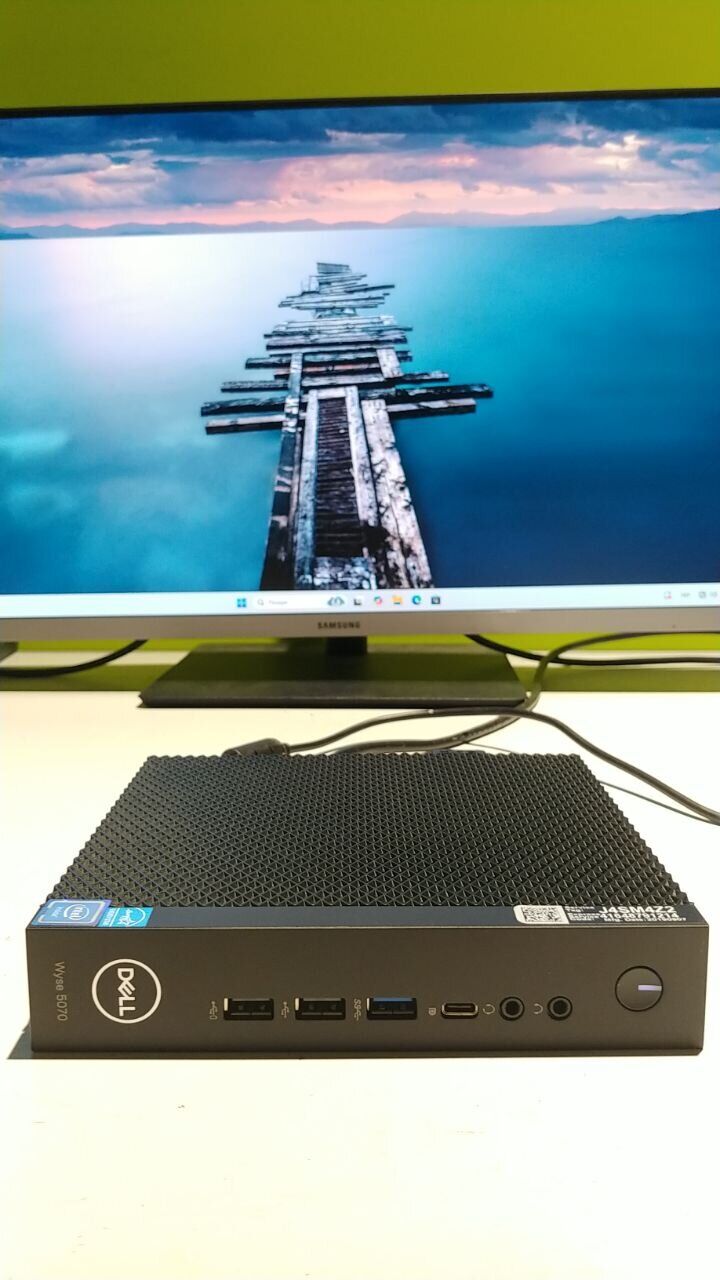 Неттоп Dell WYSE 5070 USFF / Intel Celeron J4105 (4 ядра по 1.5 - 2.5 GHz) / 16 GB DDR4 / 256 GB SSD M.2 / Intel UHD Graphics 600 / 65W / WiFi / Com Port / Windows 11 Pro + Клавіатура, мишка - Зображення 5