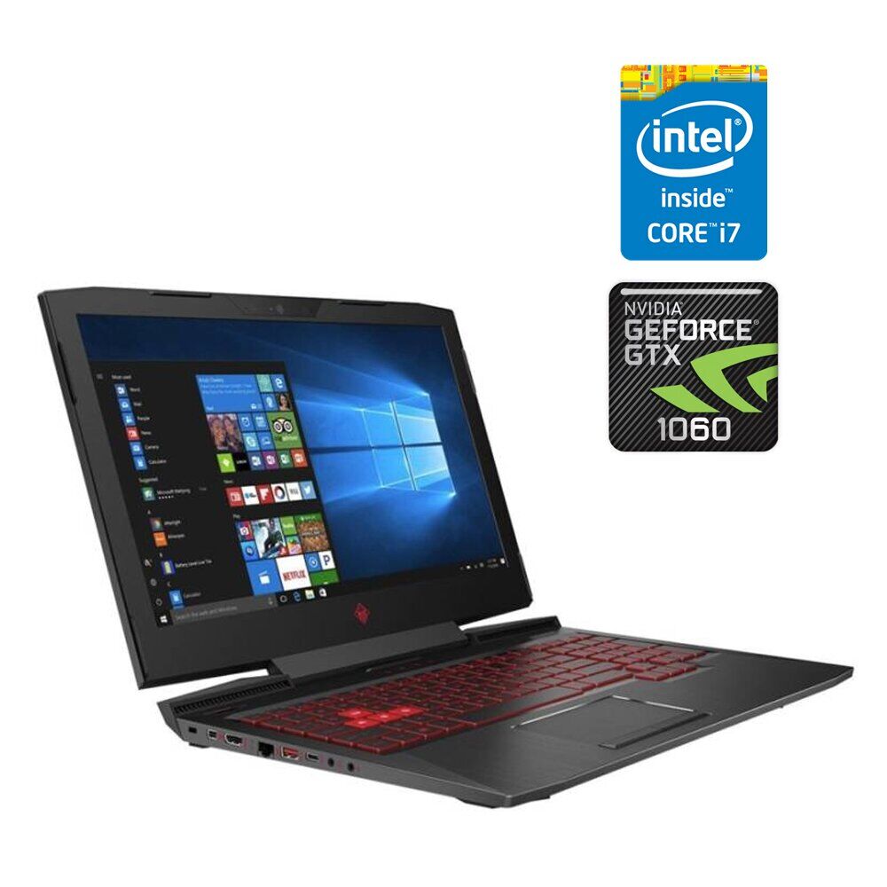 Ігровий ноутбук Б-клас HP Omen 15-ce198wm / 15.6" (1920x1080) IPS / Intel Core i7-8750H (6 (12) ядер по 2.2 - 4.1 GHz) / 16 GB DDR4 / 960 GB SSD / nVidia GeForce GTX 1060, 6 GB GDDR5, 192-bit / WebCam