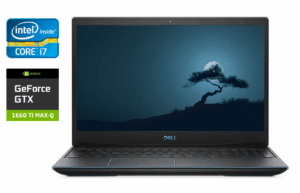 Ігровий ноутбук Dell G3 3590 / 15.6" (1920x1080) IPS / Intel Core i7-9750H (6 (12) ядер по 2.6 - 4.5 GHz) / 16 GB DDR4 / 512 GB SSD / nVidia GeForce GTX 1660 Ti Max-Q, 6 GB GDDR6, 192-bit / WebCam / HDMI