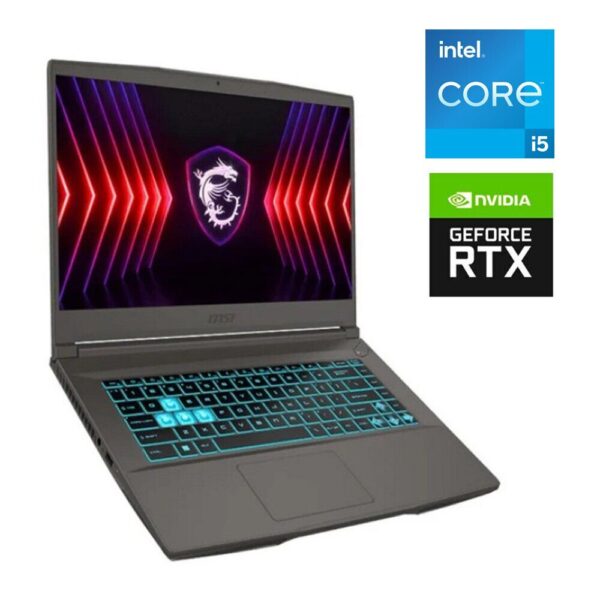 Ігровий ноутбук MSI Thin 15 B13VF / 15.6" (1920x1080) IPS / Intel Core i5-13420H (8 (12) ядер по 3.4 - 4.6 GHz) / 16 GB DDR4 / 480 GB SSD / nVidia GeForce RTX 4060, 8 GB GDDR6, 128-bit / WebCam