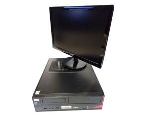 Комплект ПК: Fujitsu Esprimo E420 E85+ SFF / Intel Core i3-4160 (2 (4) ядра по 3.6 GHz) / 8 GB DDR3 / 500 GB HDD / Intel HD Graphics 4400 + Монітор Asus VS198D / 19" (1440x900) TN / 1x VGA