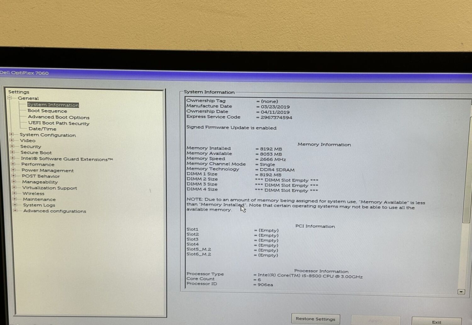 Комп'ютер Б-клас Dell OptiPlex 7060 Tower / Intel Core i5-8500 (6 ядер по 3.0 - 4.1 GHz) / 8 GB DDR4 / 120 GB SSD / Intel UHD Graphics 630 / 260W / USB 3.1 / DisplayPort - Зображення 9