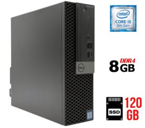 Комп'ютер Dell OptiPlex 7070 SFF / Intel Core i5-9500 (6 ядер по 3.0 - 4.4 GHz) / 8 GB DDR4 / 120 GB SSD / Intel UHD Graphics 630 / 200W / DisplayPort