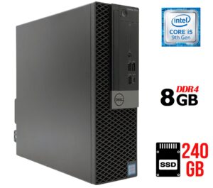 Комп'ютер Dell OptiPlex 7070 SFF / Intel Core i5-9500 (6 ядер по 3.0 - 4.4 GHz) / 8 GB DDR4 / 240 GB SSD / Intel UHD Graphics 630 / 200W / DisplayPort