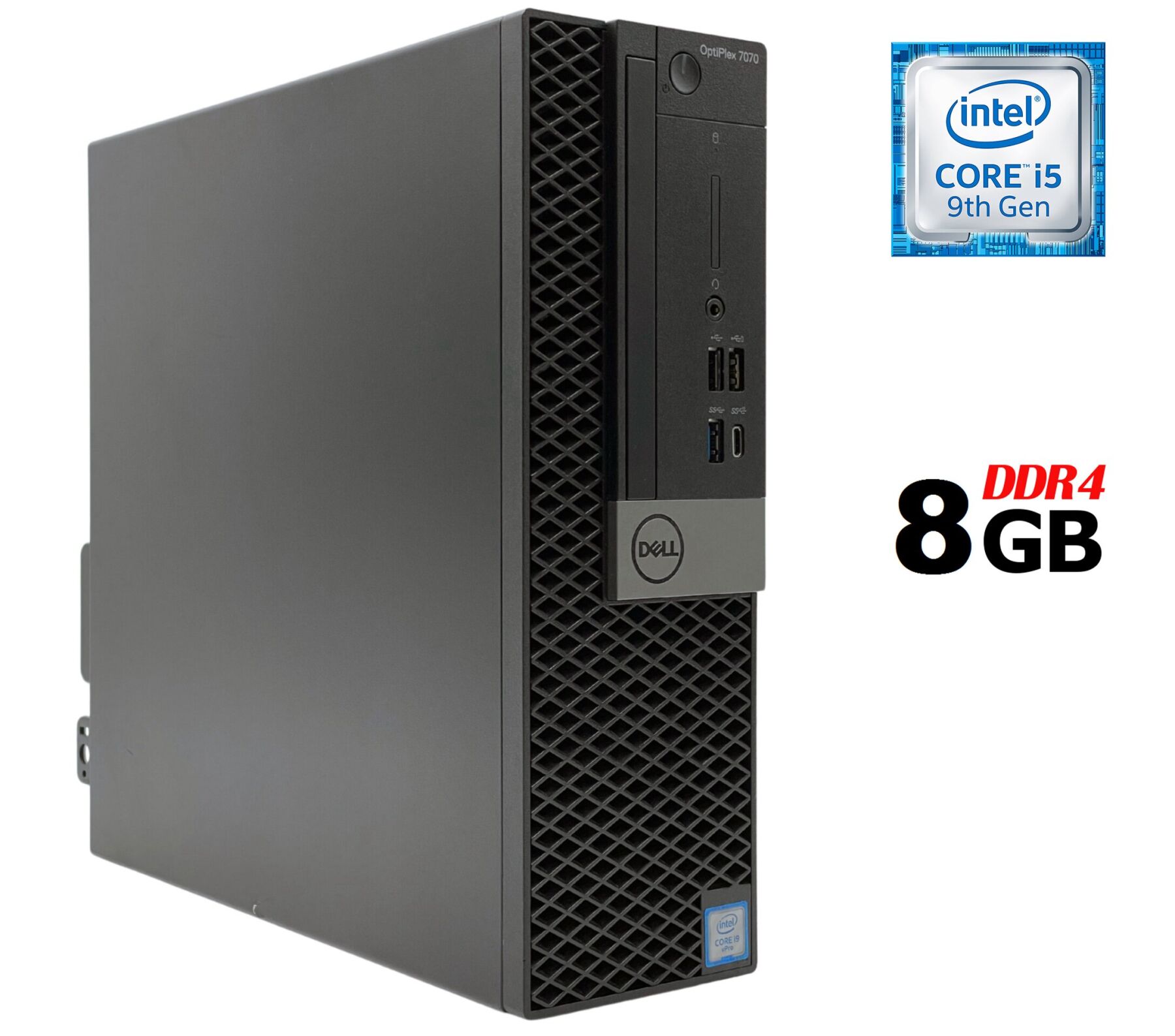 Комп'ютер Dell OptiPlex 7070 SFF / Intel Core i5-9500 (6 ядер по 3.0 - 4.4 GHz) / 8 GB DDR4 / no HDD / Intel UHD Graphics 630 / 200W / DisplayPort