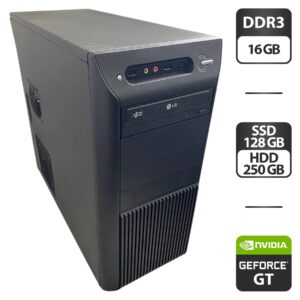 Комп'ютер Gigabyte GZ-PA Tower / Intel Core i7-950 (4 (8) ядра по 3.0 - 3.3 GHz) / 16 GB DDR3 / 128 GB SSD + 250 GB HDD / nVidia GeForce GT 630, 2 GB GDDR3, 128-bit / DVD-ROM