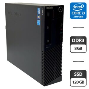 Комп'ютер Lenovo ThinkCentre M91p SFF / Intel Core i3-2120 (2 (4) ядра по 3.3 GHz) / 8 GB DDR3 / 120 GB SSD / Intel HD Graphics 2000 / DVD-ROM