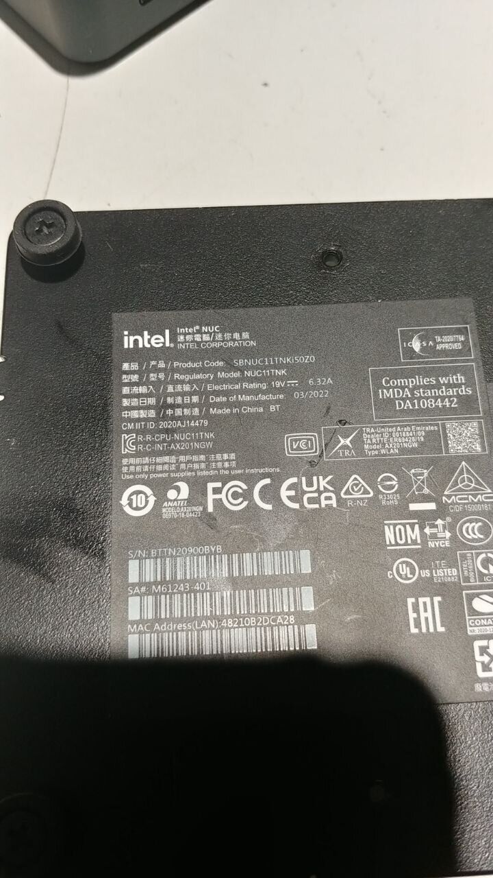 Неттоп Б-клас Intel NUC 11TNBi5 USFF / Intel Core i5-1135G7 (4 (8) ядра по 2.4 - 4.2 GHz) / 8 GB DDR4 / 128 GB SSD / Intel Xe Graphics / USB 3.1 / Wi-Fi / Bluetooth / HDMI / Блок живлення в комплекті - Зображення 11