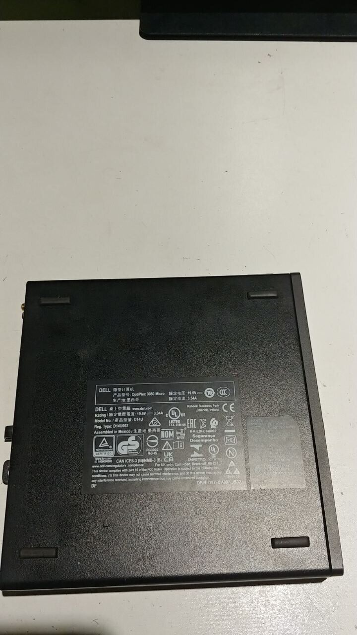 Неттоп Dell Optiplex 3080 Micro USFF / Intel Core i3-10100T (4 (8) ядра по 3.0 - 3.8 GHz) / 16 GB DDR4 / 250 GB SSD / Intel UHD Graphics 630 / HDMI / DisplayPort + Блок живлення - Зображення 11