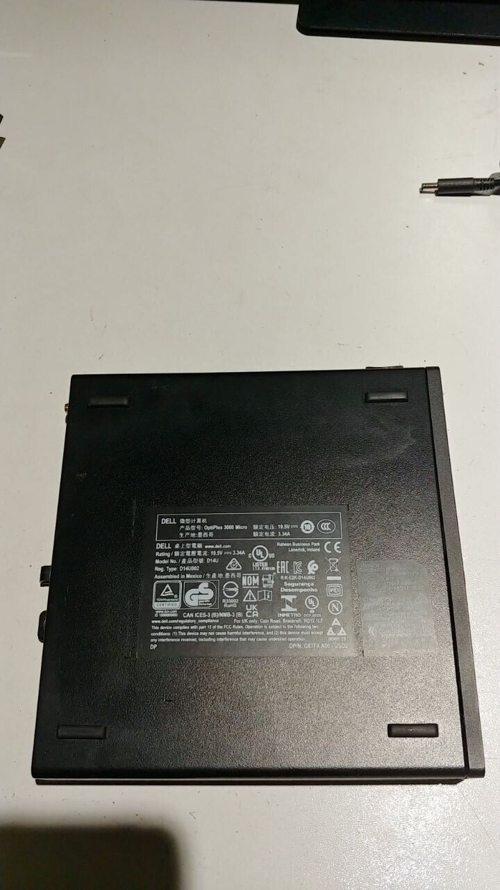 Неттоп Dell Optiplex 3080 Micro USFF / Intel Core i3-10100T (4 (8) ядра по 3.0 - 3.8 GHz) / 16 GB DDR4 / 250 GB SSD / Intel UHD Graphics 630 / HDMI / DisplayPort + Блок живлення - Зображення 6