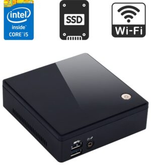 Неттоп Gigabyte Brix (GB-BXi5-5200) USFF / Intel Core i5-5200U (2 (4) ядра по 2.2 - 2.7 GHz) / 8 GB DDR3 / 120 GB SSD / Intel HD Graphics 5500 / HDMI / miniDP / Wi-Fi / Блок живлення в комплекті
