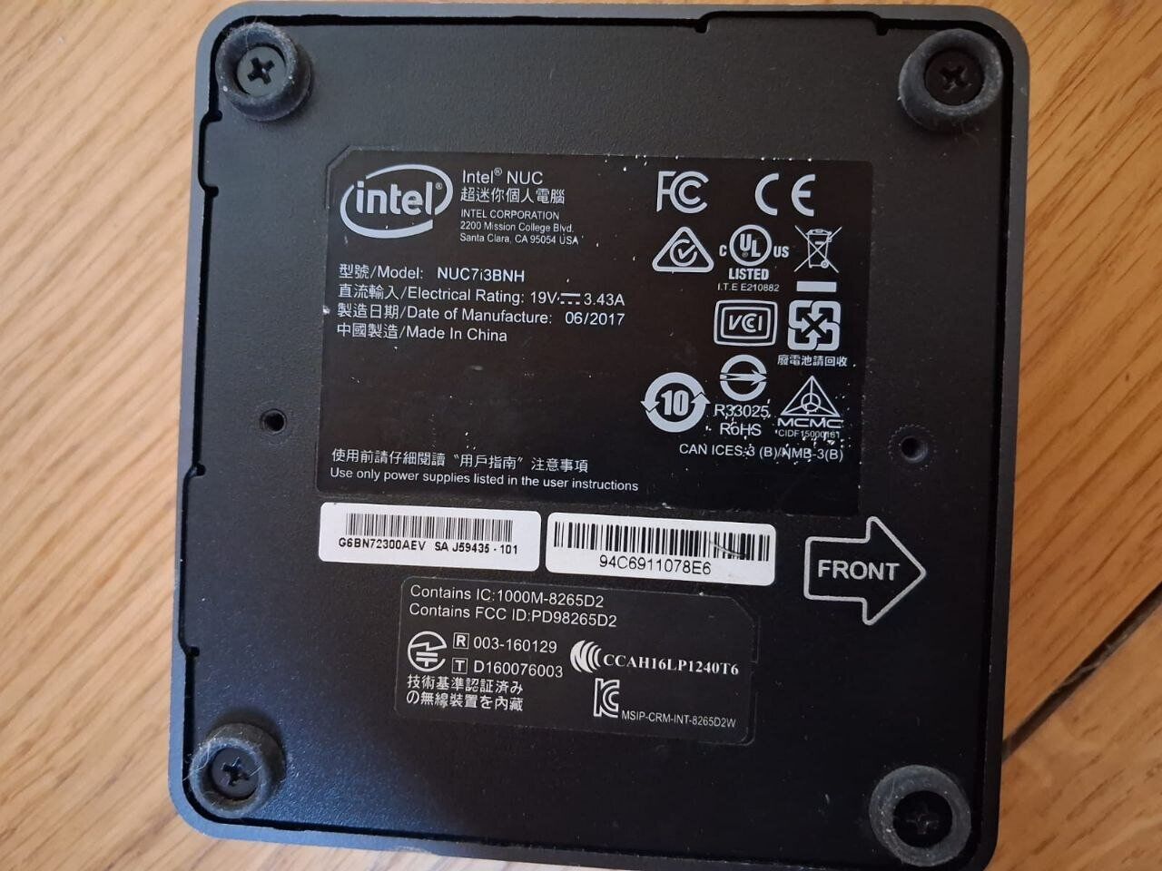 Неттоп Intel NUC NUC7i3BNH USFF / Intel Core i3-7100U (2 (4) ядра по 2.4 GHz) / 8 GB DDR4 / 250 GB SSD / Intel HD Graphics 620 / HDMI / Wi-Fi + Блок живлення - Зображення 5