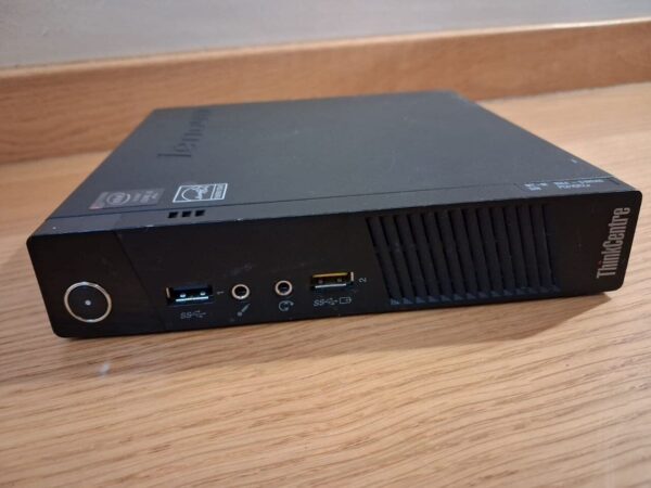 Неттоп Lenovo ThinkCentre M93p Tiny USFF / Intel Core i5-4570T (2 (4) ядра по 2.9 - 3.6 GHz) / 8 GB DDR3 / 250 GB SSD / Intel HD Graphics 4600 / DisplayPort / Блок живлення в комплекті - Зображення 2