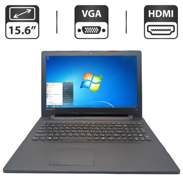 Ноутбук Б-клас Lenovo IdeaPad 300-15IBR / 15.6" (1366x768) TN / Intel Celeron N3050 (2 ядра по 1.6 - 2.16 GHz) / 4 GB DDR3 / 500 GB HDD / Intel HD Graphics / WebCam / DVD-ROM