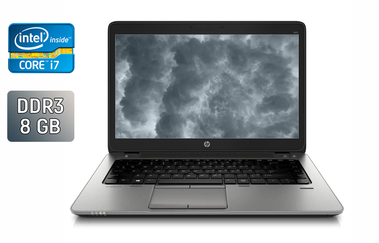 Ноутбук HP EliteBook 840 G1 / 14" (1600x900) TN / Intel Core i7-4600U (2 (4) ядра по 2.1 - 3.3 GHz) / 8 GB DDR3 / 240 GB SSD / Intel HD Graphics 4400 / Fingerprint / WebCam / Windows 10