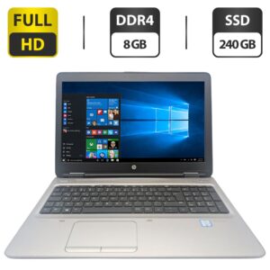 Ноутбук HP ProBook 650 G2 / 15.6" (1920x1080) IPS / Intel Core i3-6100U (2 (4) ядра по 2.3 GHz) / 8 GB DDR4 / 240 GB SSD / Intel HD Graphics 520 / WebCam / DVD-ROM