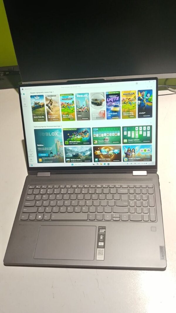 Ультрабук-трансформер Lenovo Yoga 7 16ARP8 / 16" (1920x1080) IPS Touch / AMD Ryzen 5 7535U (6 (12) ядер по 2.9 - 4.55 GHz) / 8 GB DDR5 / 512 GB SSD / AMD Radeon 660M / WebCam - Зображення 2