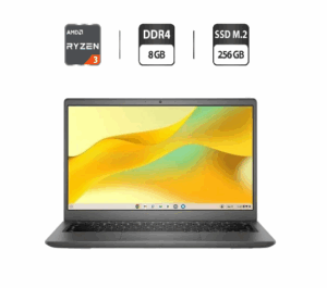 Ультрабук Dell Latitude 3445 / 14" (1920x1080) IPS / AMD Ryzen 3 7320C (4 (8) ядра по 2.4 - 4.1 GHz) / 8 GB DDR4 / 256 GB SSD / AMD Radeon 610M / WebCam / ChromeOS