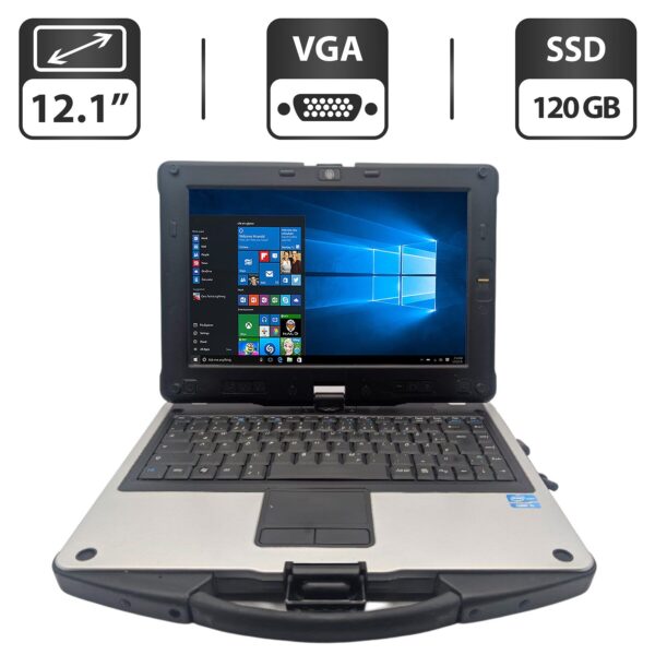 Захищений нетбук-трансформер Terra Mobile Industry 1280 / 12.1" (1280x800) TN / Intel Core i5-3337U (2 (4) ядра по 1.8 - 2.7 GHz) / 6 GB DDR3 / 120 GB SSD / Intel HD Graphics 4000 / WebCam