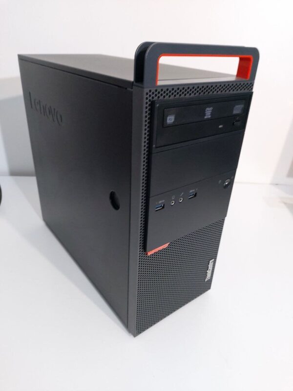Комплект: Lenovo ThinkCentre M800 Tower / Intel Core i5-6500 (4 ядра по 3.2 - 3.6 GHz) / 16 GB DDR4 / 256 GB SSD + 500 GB HDD / nVidia GeForce GTX 950, 2 GB GDDR5, 128-bit / DVD-ROM + Монітор LG 24MB37PM-B / 24" (1920x1080) IPS + Веб-камера, кабелі - Зображення 3