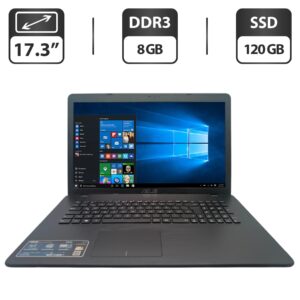 Ноутбук Asus F751S / 17.3” (1600x900) TN / Intel Celeron N3060 (2 ядра по 1.6 - 2.4 GHz) / 8 GB DDR3 / 120 GB SSD / Intel HD Graphics / WebCam / DVD-ROM