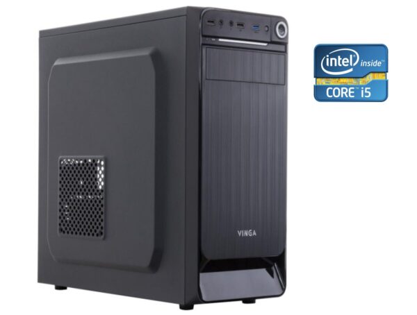 ПК Б-клас Vinga CS204B Tower / Intel Core i5-4690 (4 ядра по 3.5 - 3.9 GHz) / 16 GB DDR3 / 256 GB SSD + 1000 GB HDD / Intel HD Graphics 4600 / 500W + миша