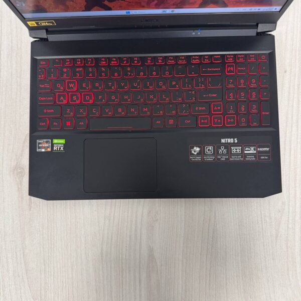 Ігровий ноутбук Б-клас Acer Nitro 5 AN515-45 / 15.6" (1920x1080) IPS / AMD Ryzen 5 5600H (6 (12) ядер по 3.0 - 4.2 GHz) / 16 GB DDR4 / 512 GB SSD NVMe / nVidia GeForce RTX 3050, 4 GB GDDR6, 128-bit / WebCam - Зображення 7