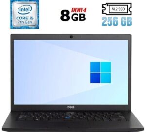 Ноутбук Б-клас Dell Latitude 7480 / 14" (1920x1080) IPS / Intel Core i5-7300U (2 (4) ядра по 2.6 - 3.5 GHz) / 8 GB DDR4 / 256 GB SSD M.2 / Intel HD Graphics 620 / WebCam / HDMI