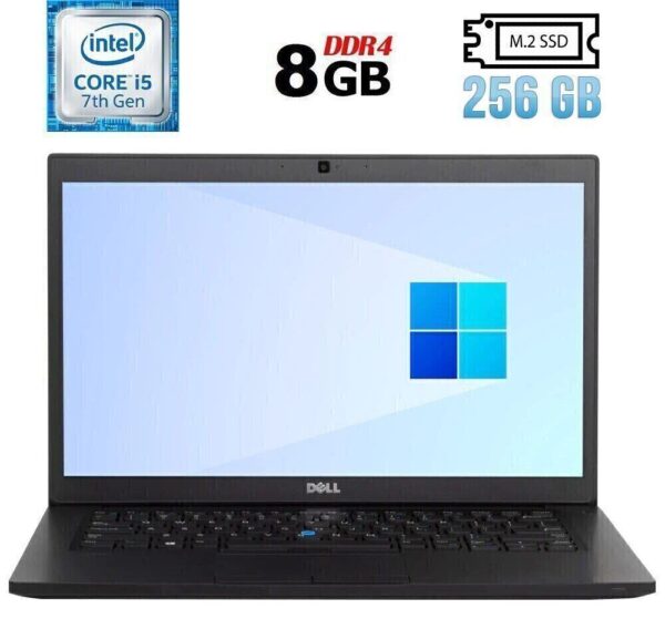 Ноутбук Б-клас Dell Latitude 7480 / 14" (1920x1080) IPS / Intel Core i5-7300U (2 (4) ядра по 2.6 - 3.5 GHz) / 8 GB DDR4 / 256 GB SSD M.2 / Intel HD Graphics 620 / WebCam / HDMI