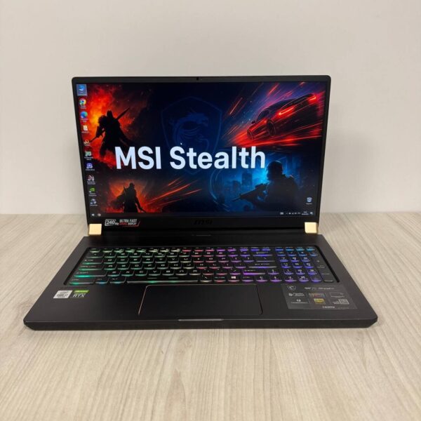 Ігровий ноутбук Б-клас MSI GS75 Stealth 10SE / 17.3" (1920x1080) IPS / Intel Core i7-10875H (8 (16) ядра по 2.3 - 5.1 GHz) / 16 GB DDR4 / 512 GB SSD NVMe / nVidia GeForce RTX 2060, 6 GB GDDR6, 192-bit / WebCam - Зображення 2