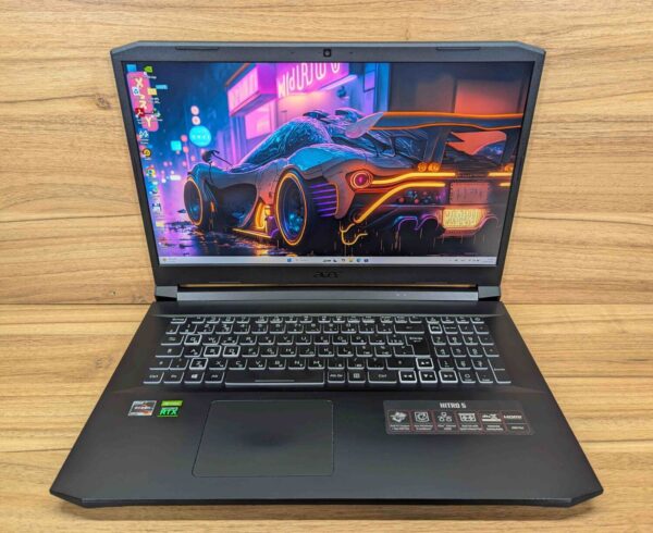 Ігровий ноутбук Acer Nitro 5 AN517-41 / 17.3" (1920x1080) IPS / AMD Ryzen 7 5800H (8 (16) ядер по 3.2 - 4.4 GHz) / 32 GB DDR4 / 512 GB SSD / nVidia GeForce RTX 3080, 8 GB GDDR6, 256-bit / WebCam / Windows 11 - Зображення 2